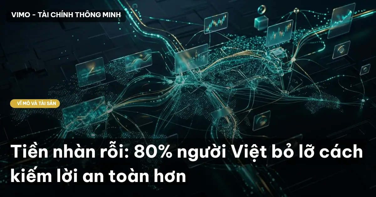 Tiền nhàn rỗi: 80% người Việt bỏ lỡ cách kiếm lời an toàn hơn
