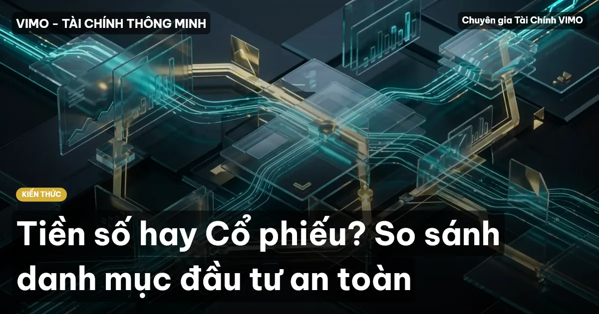 Tiền số hay Cổ phiếu? So sánh danh mục đầu tư an toàn