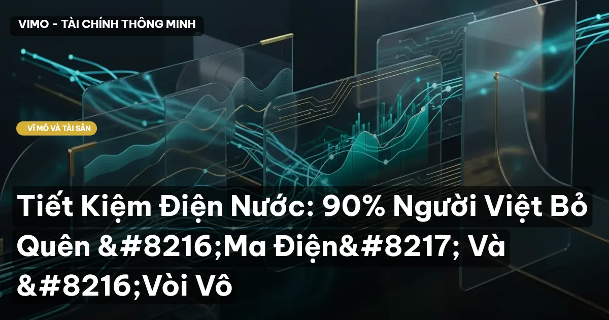 Tiết Kiệm Điện Nước: 90% Người Việt Bỏ Quên ‘Ma Điện’ Và ‘Vòi Vô