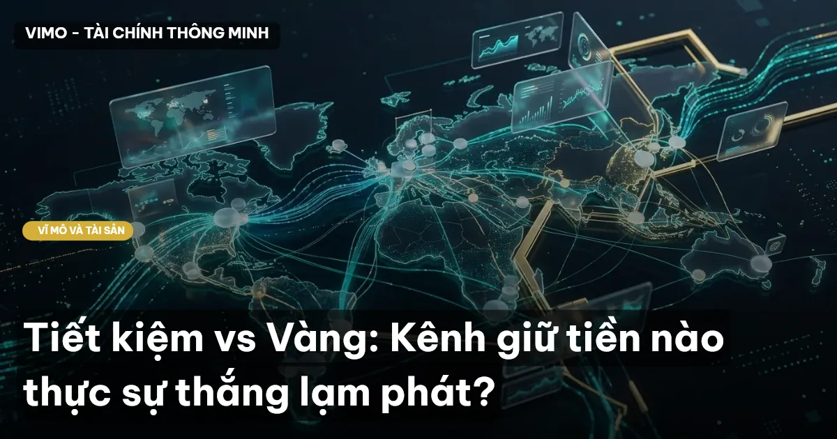 Tiết kiệm vs Vàng: Kênh giữ tiền nào thực sự thắng lạm phát?