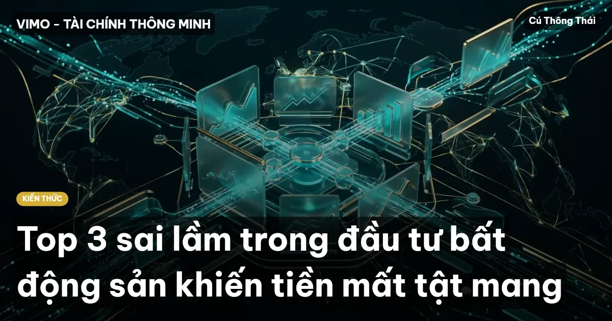 Top 3 sai lầm trong đầu tư bất động sản khiến tiền mất tật mang