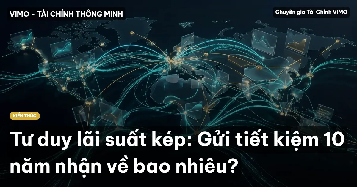 Tư duy lãi suất kép: Gửi tiết kiệm 10 năm nhận về bao nhiêu?