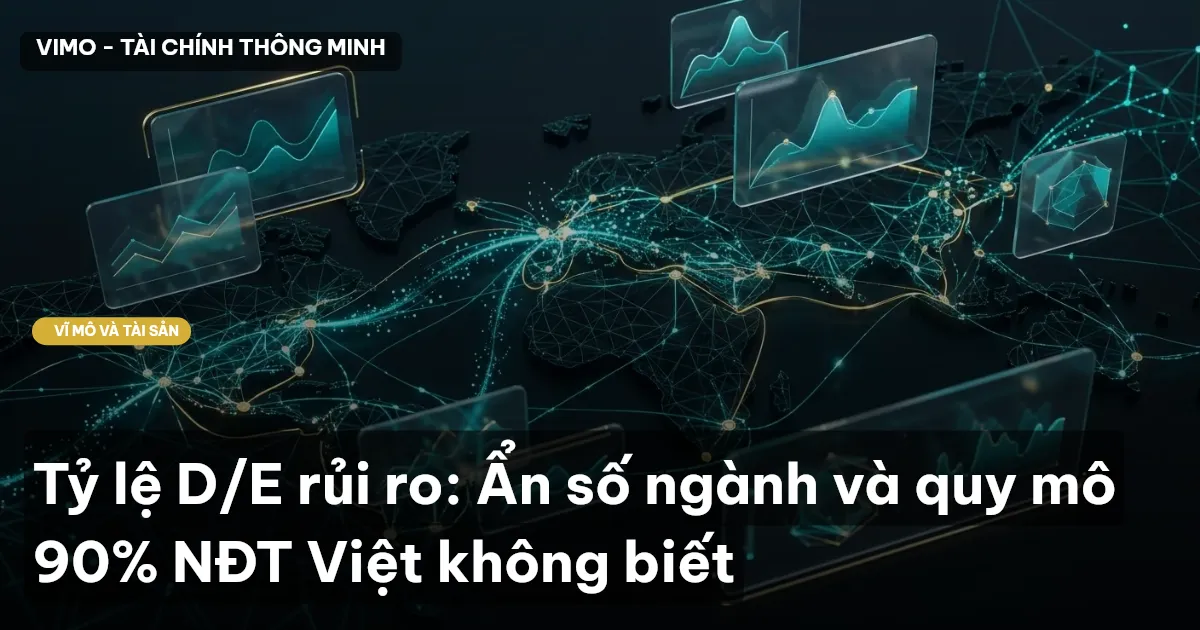 Tỷ lệ D/E rủi ro: Ẩn số ngành và quy mô 90% NĐT Việt không biết