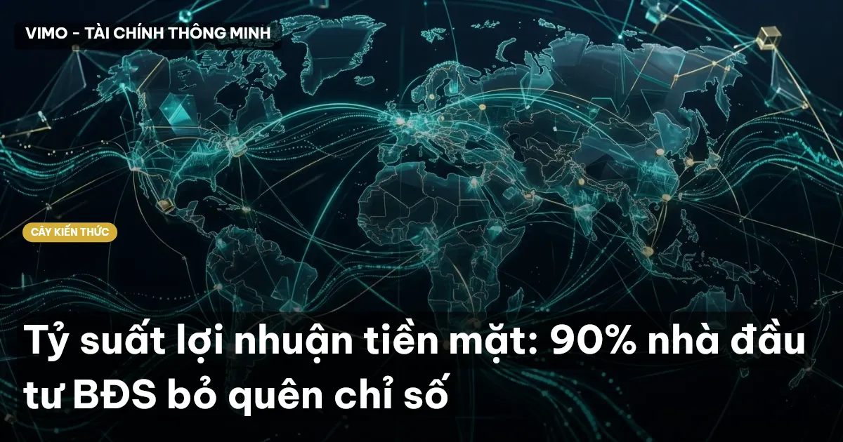 Tỷ suất lợi nhuận tiền mặt: 90% nhà đầu tư BĐS bỏ quên chỉ số