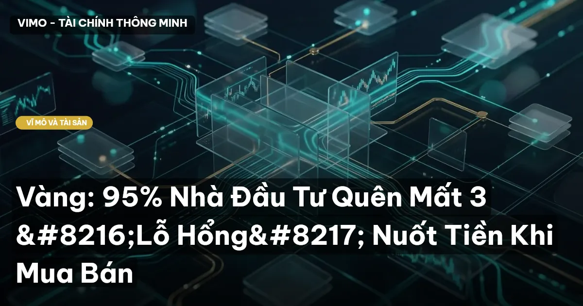 Vàng: 95% Nhà Đầu Tư Quên Mất 3 ‘Lỗ Hổng’ Nuốt Tiền Khi Mua Bán