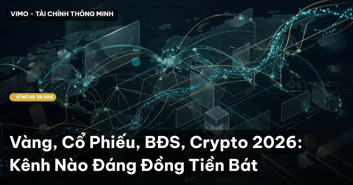 Vàng, Cổ Phiếu, BĐS, Crypto 2026: Kênh Nào Đáng Đồng Tiền Bát