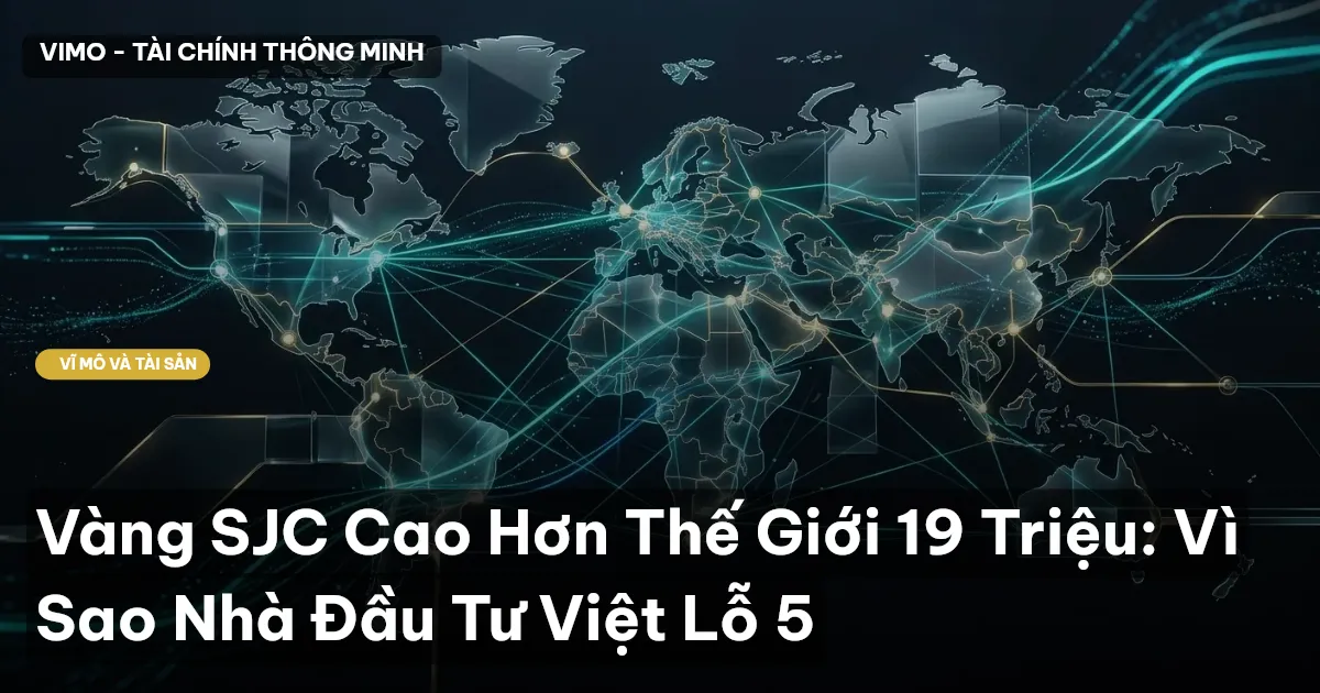 Vàng SJC Cao Hơn Thế Giới 19 Triệu: Vì Sao Nhà Đầu Tư Việt Lỗ 5