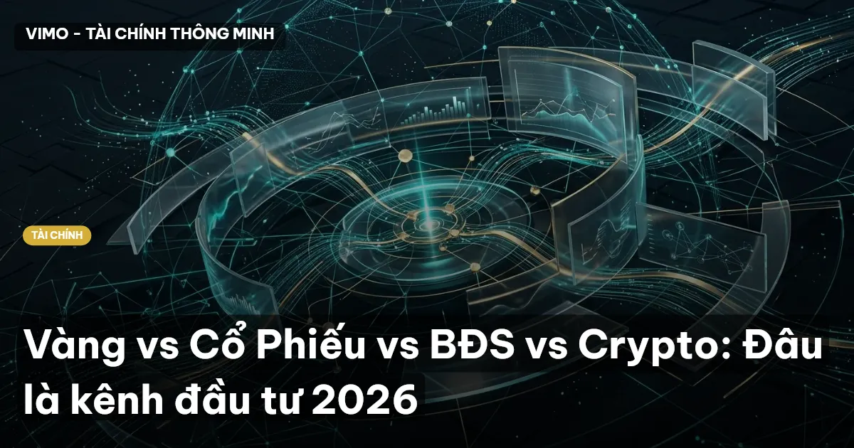 Vàng vs Cổ Phiếu vs BĐS vs Crypto: Đâu là kênh đầu tư 2026