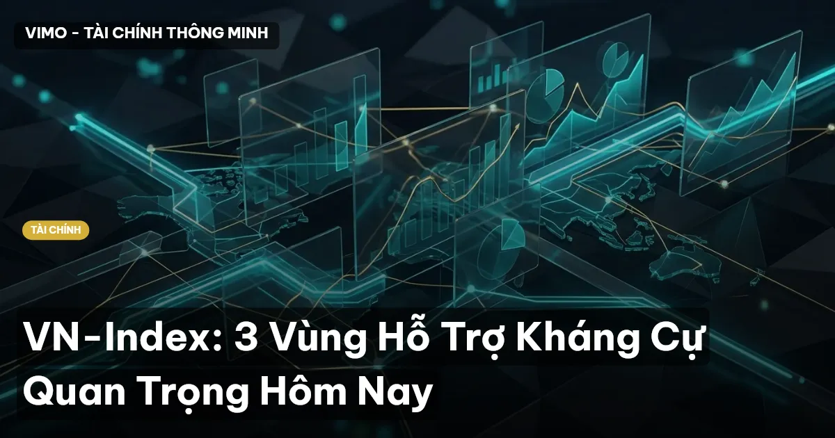 VN-Index: 3 Vùng Hỗ Trợ Kháng Cự Quan Trọng Hôm Nay