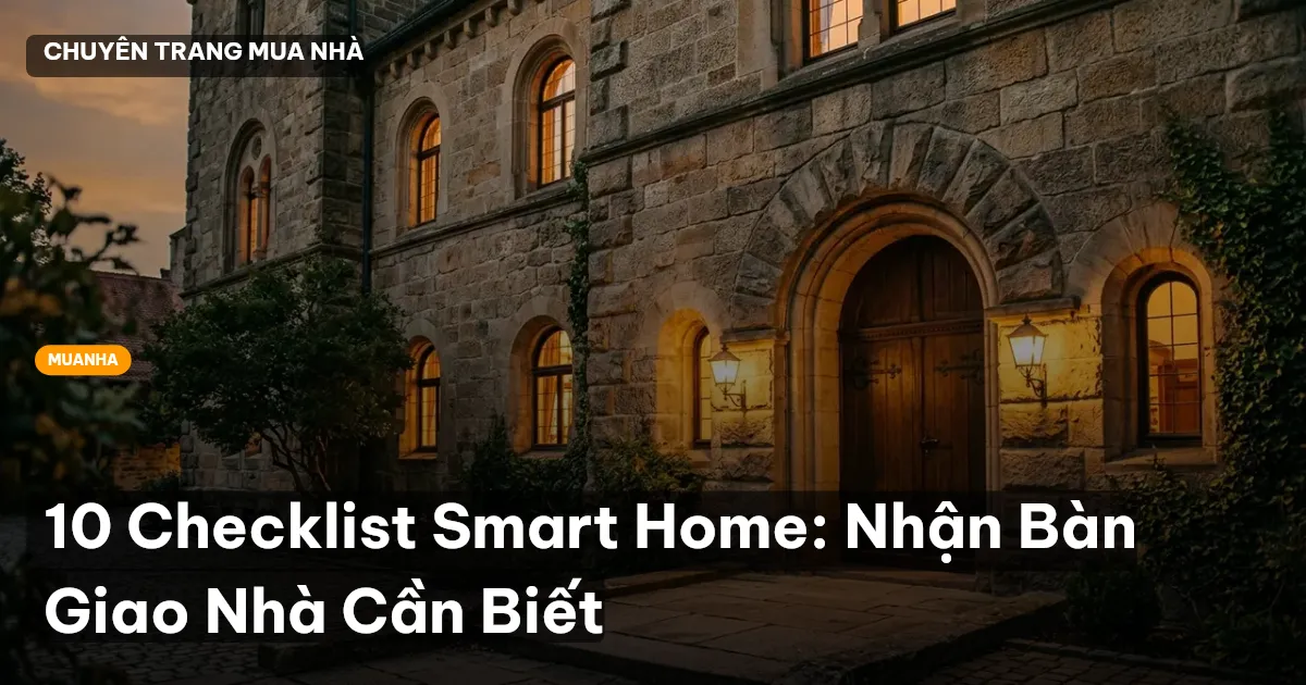 10 Checklist Smart Home: Nhận Bàn Giao Nhà Cần Biết