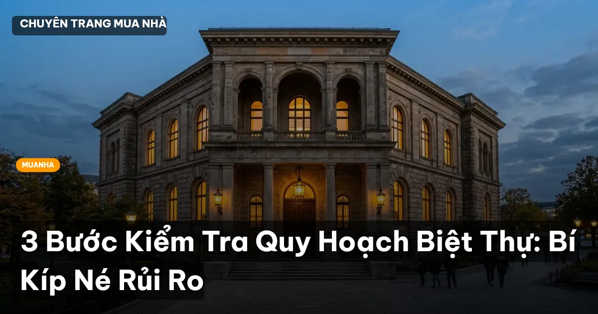 3 Bước Kiểm Tra Quy Hoạch Biệt Thự: Bí Kíp Né Rủi Ro