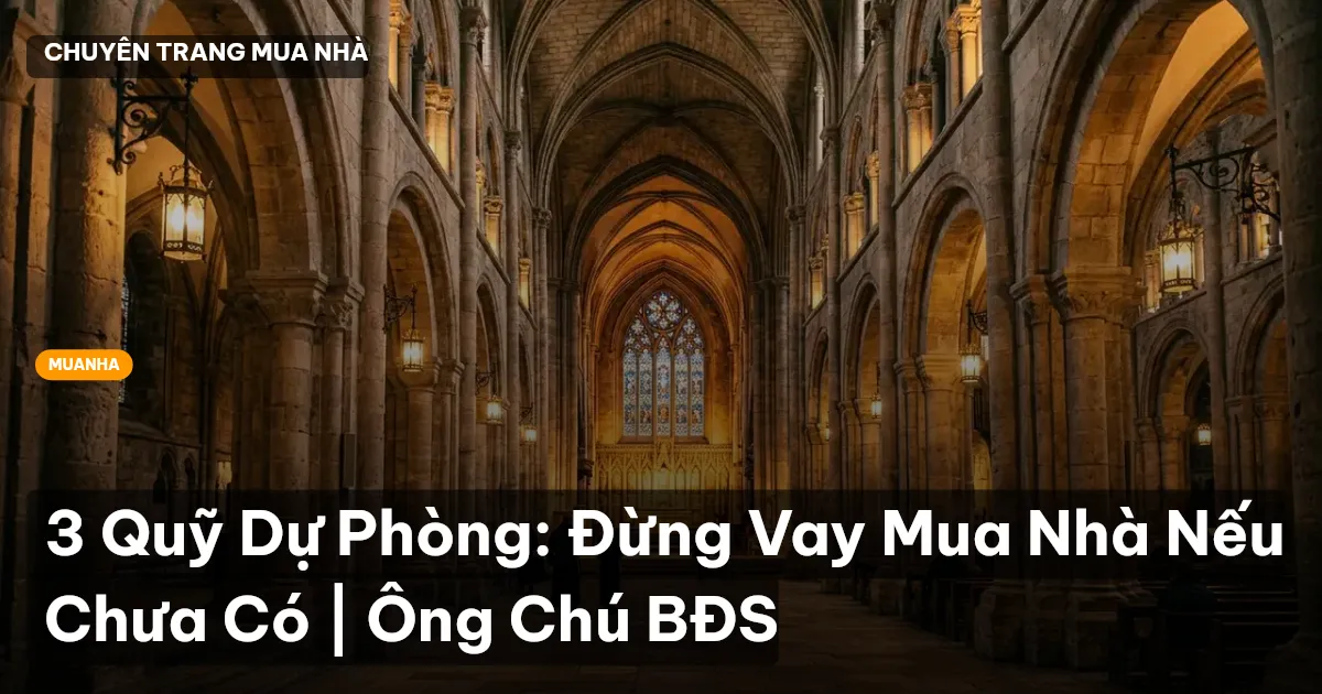 3 Quỹ Dự Phòng: Đừng Vay Mua Nhà Nếu Chưa Có | Ông Chú BĐS