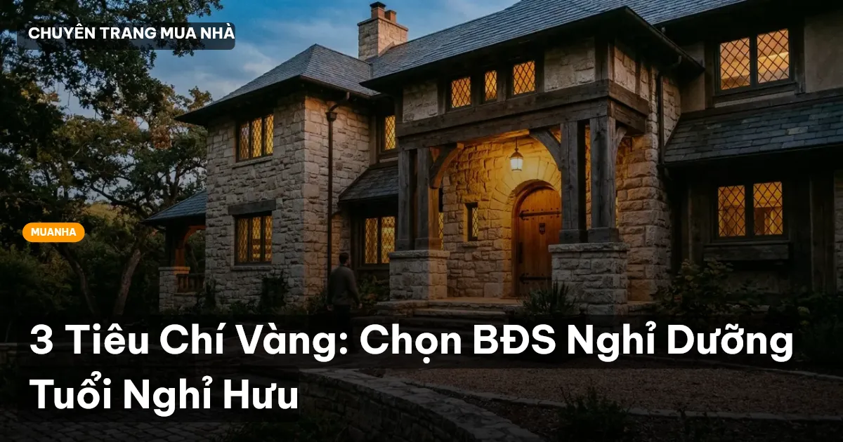 3 Tiêu Chí Vàng: Chọn BĐS Nghỉ Dưỡng Tuổi Nghỉ Hưu