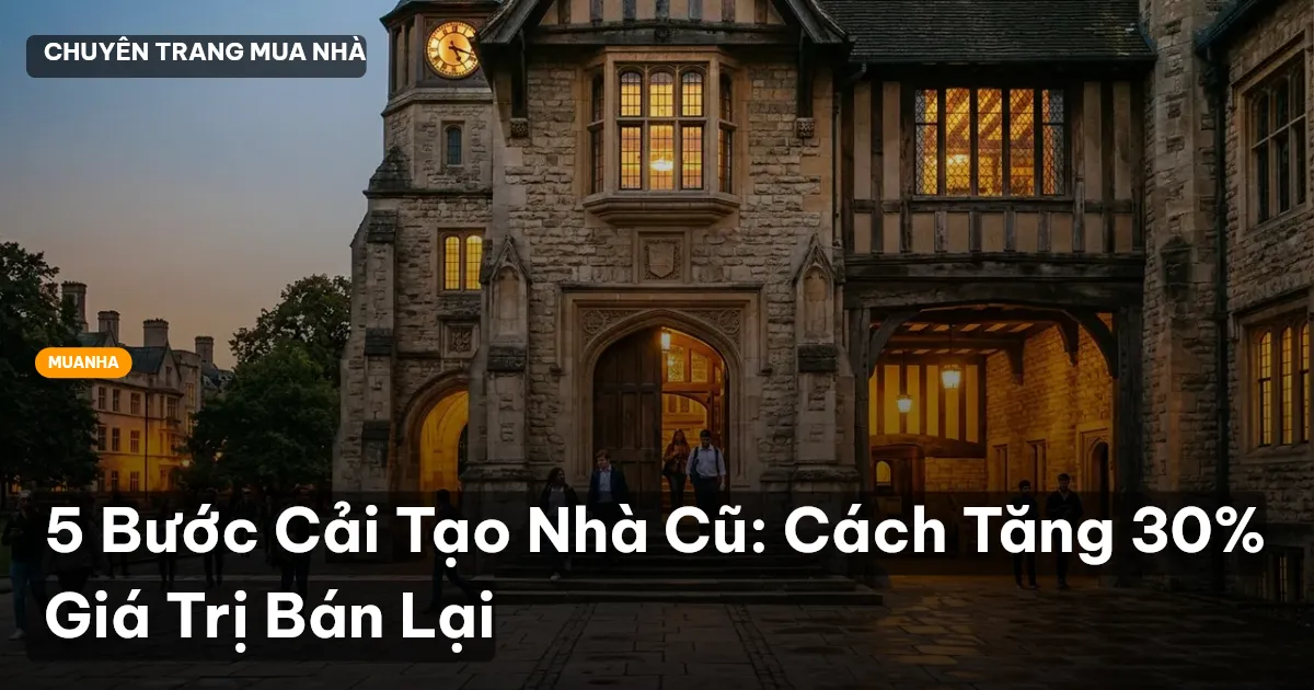 5 Bước Cải Tạo Nhà Cũ: Cách Tăng 30% Giá Trị Bán Lại