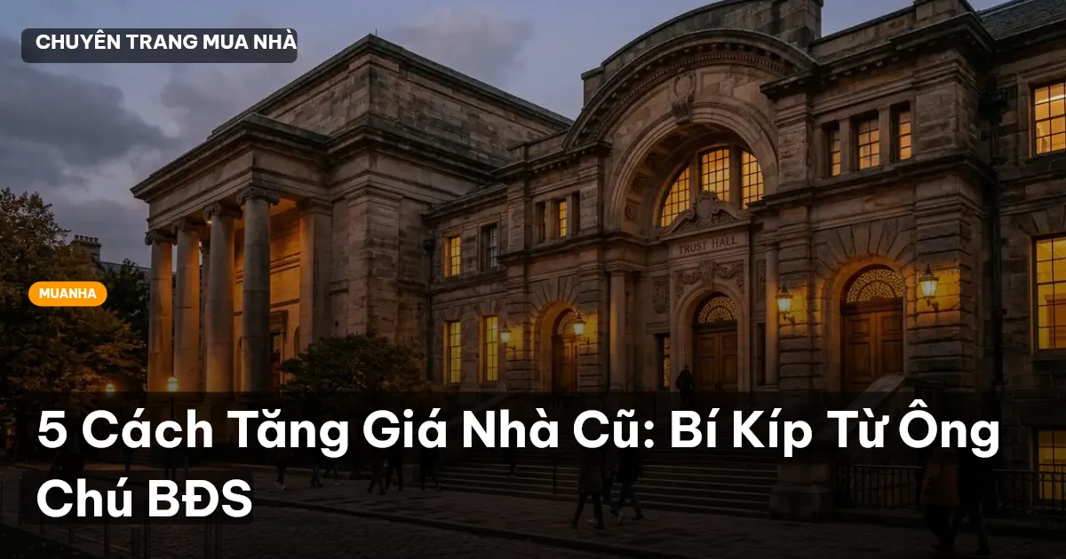 5 Cách Tăng Giá Nhà Cũ: Bí Kíp Từ Ông Chú BĐS