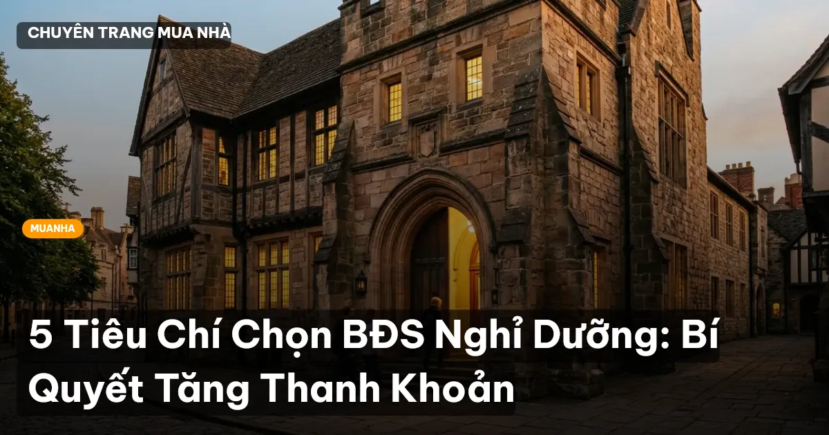 5 Tiêu Chí Chọn BĐS Nghỉ Dưỡng: Bí Quyết Tăng Thanh Khoản