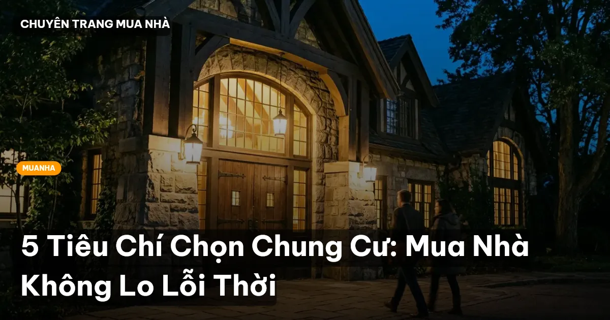 5 Tiêu Chí Chọn Chung Cư: Mua Nhà Không Lo Lỗi Thời