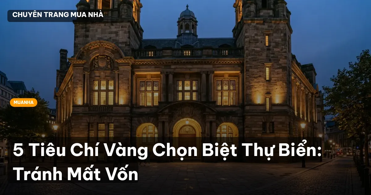 5 Tiêu Chí Vàng Chọn Biệt Thự Biển: Tránh Mất Vốn