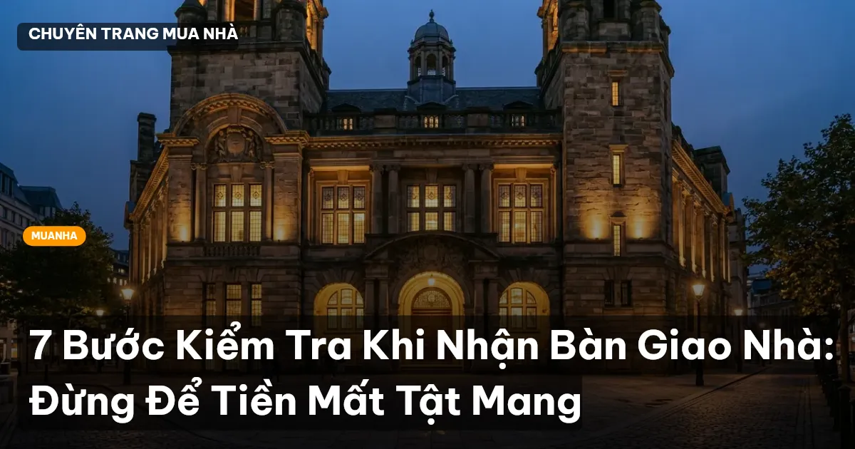 7 Bước Kiểm Tra Khi Nhận Bàn Giao Nhà: Đừng Để Tiền Mất Tật Mang