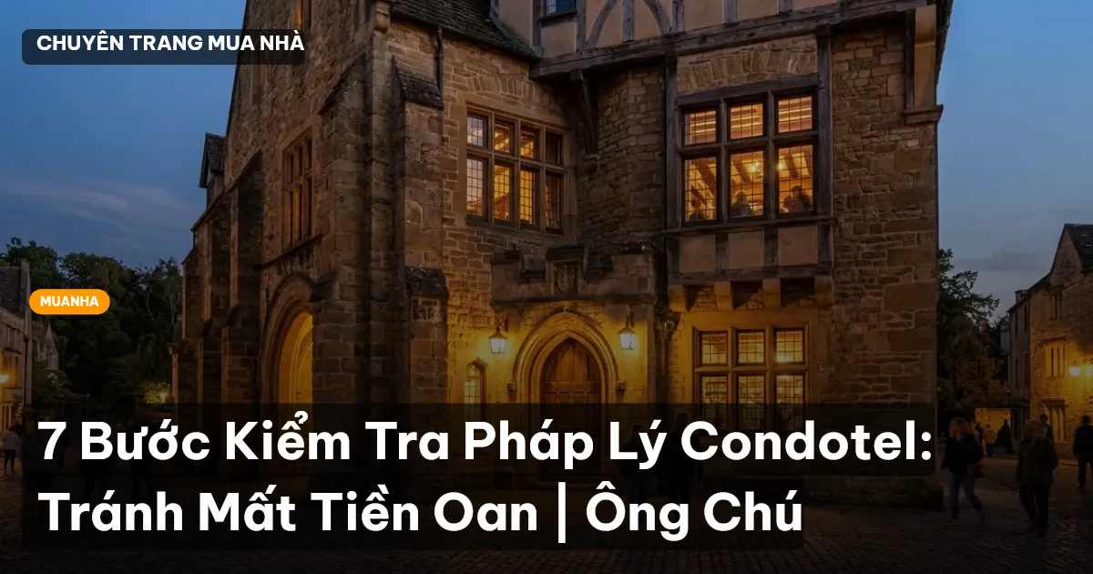 7 Bước Kiểm Tra Pháp Lý Condotel: Tránh Mất Tiền Oan | Ông Chú