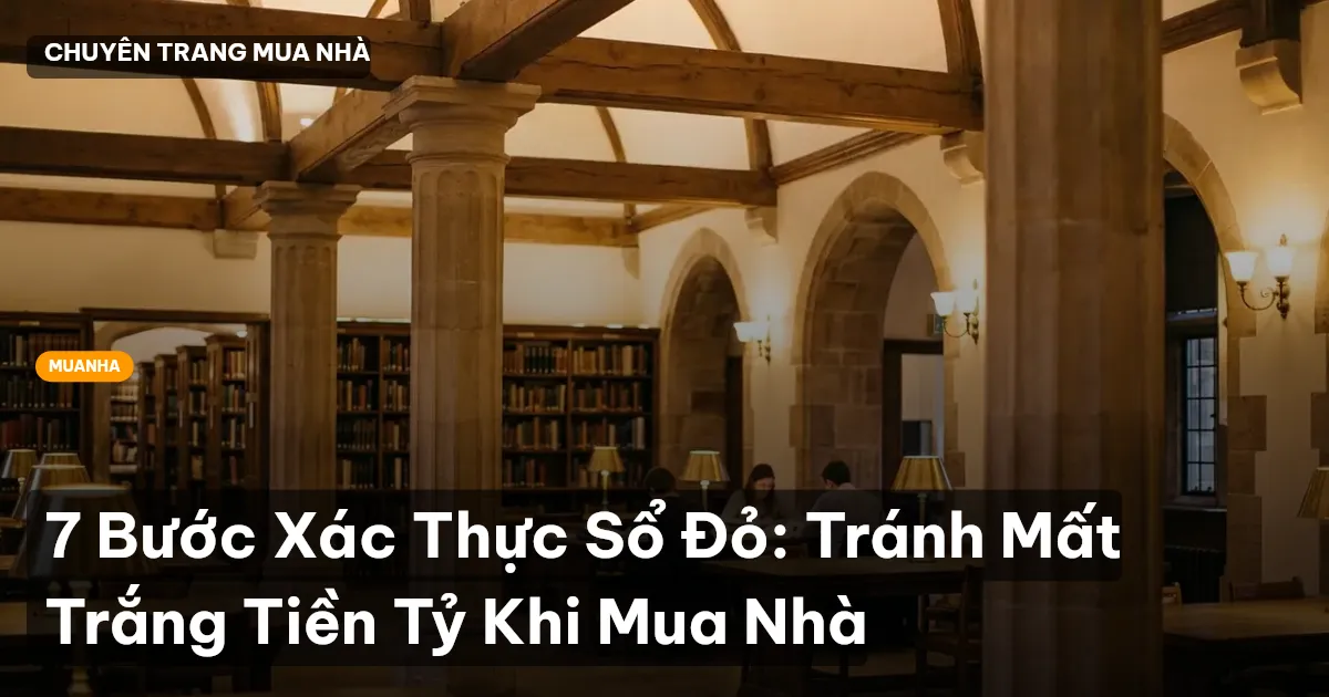7 Bước Xác Thực Sổ Đỏ: Tránh Mất Trắng Tiền Tỷ Khi Mua Nhà
