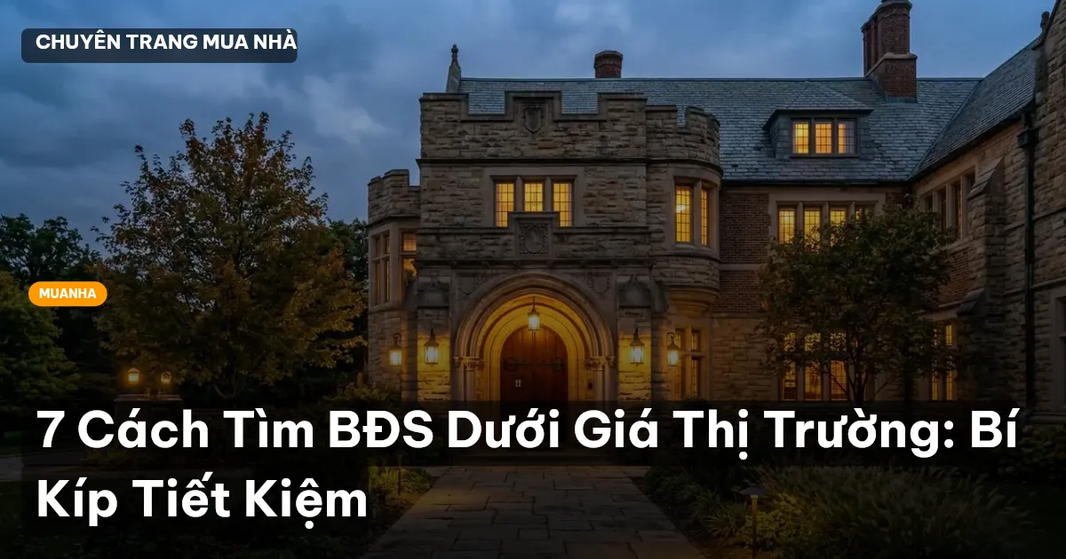 7 Cách Tìm BĐS Dưới Giá Thị Trường: Bí Kíp Tiết Kiệm