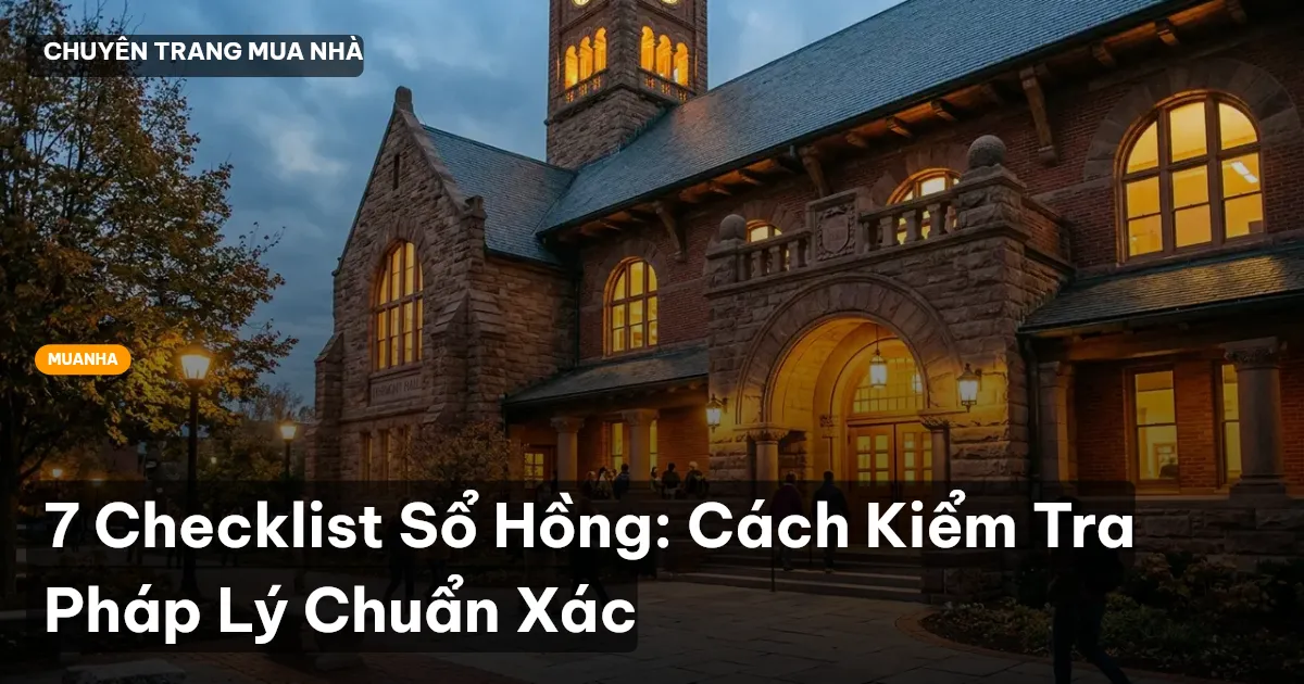 7 Checklist Sổ Hồng: Cách Kiểm Tra Pháp Lý Chuẩn Xác