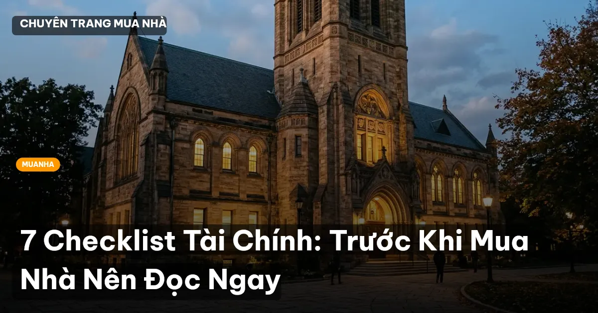 7 Checklist Tài Chính: Trước Khi Mua Nhà Nên Đọc Ngay