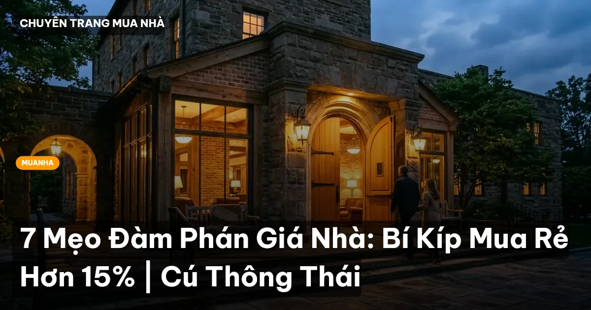 7 Mẹo Đàm Phán Giá Nhà: Bí Kíp Mua Rẻ Hơn 15% | Cú Thông Thái