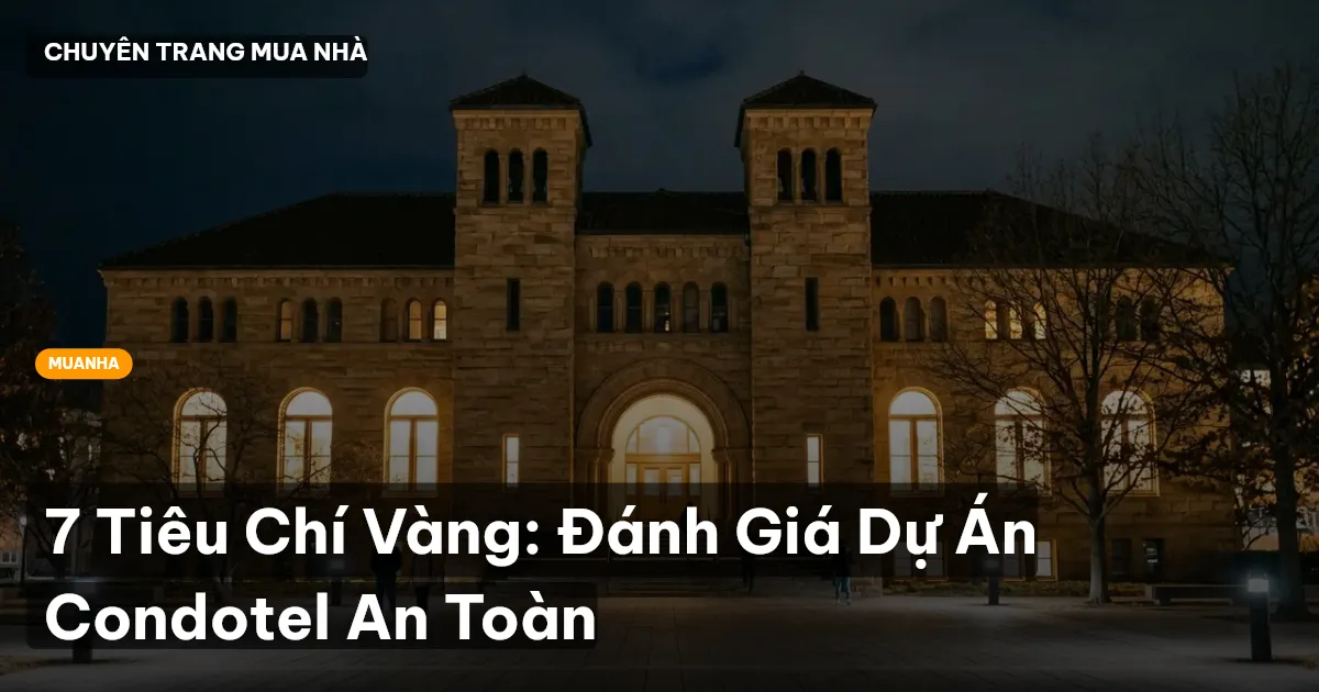 7 Tiêu Chí Vàng: Đánh Giá Dự Án Condotel An Toàn
