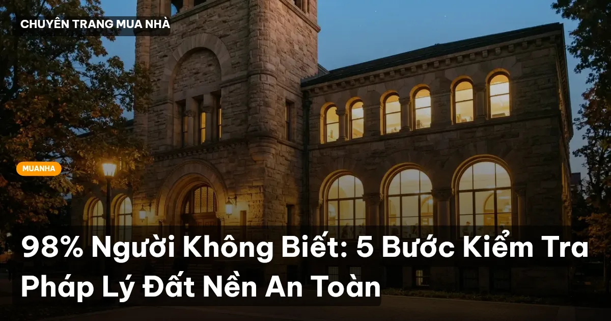 kiểm tra pháp lý đất nền