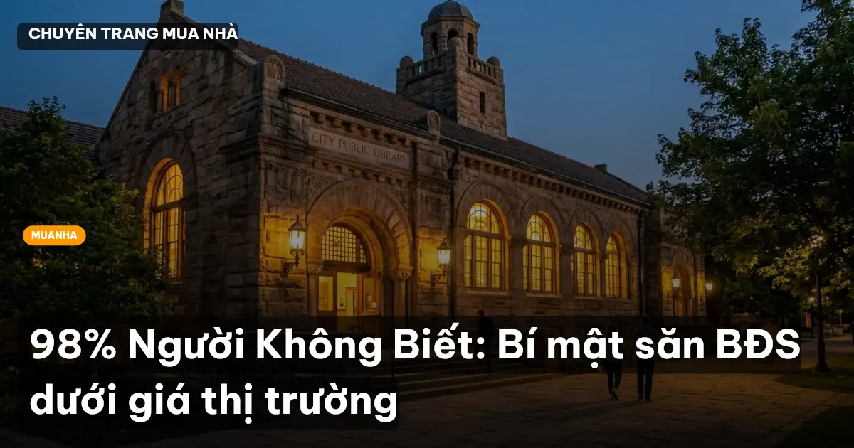 bất động sản dưới giá thị trường