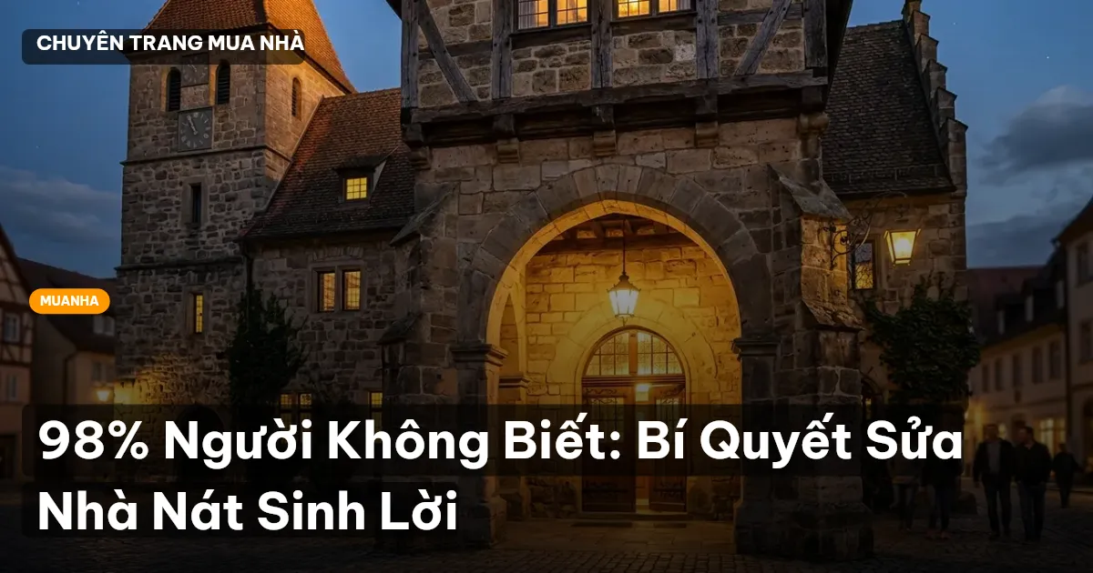 98% Người Không Biết: Bí Quyết Sửa Nhà Nát Sinh Lời