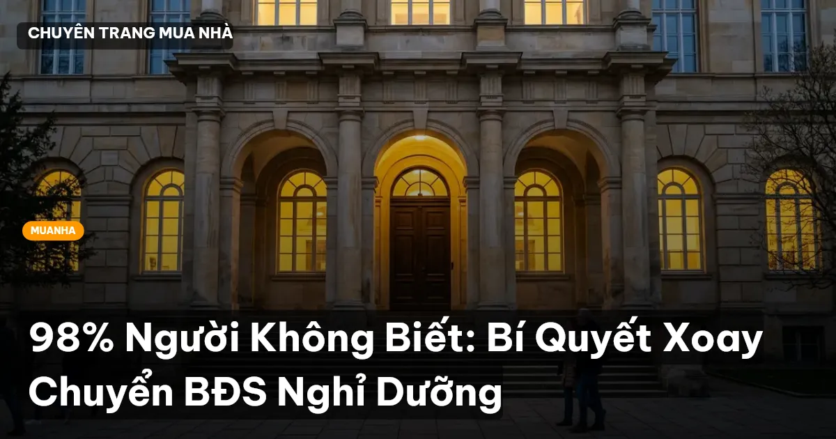 98% Người Không Biết: Bí Quyết Xoay Chuyển BĐS Nghỉ Dưỡng