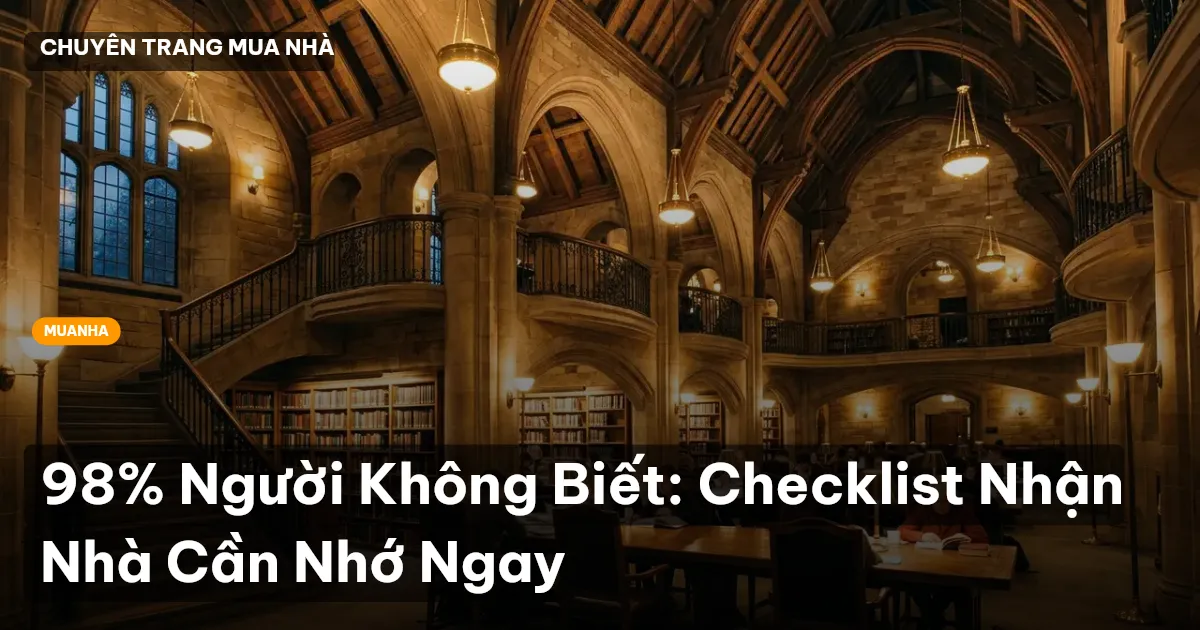 checklist nhận nhà