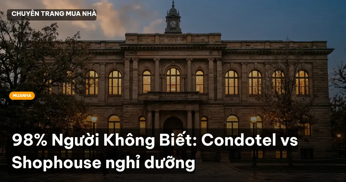 98% Người Không Biết: Condotel vs Shophouse nghỉ dưỡng