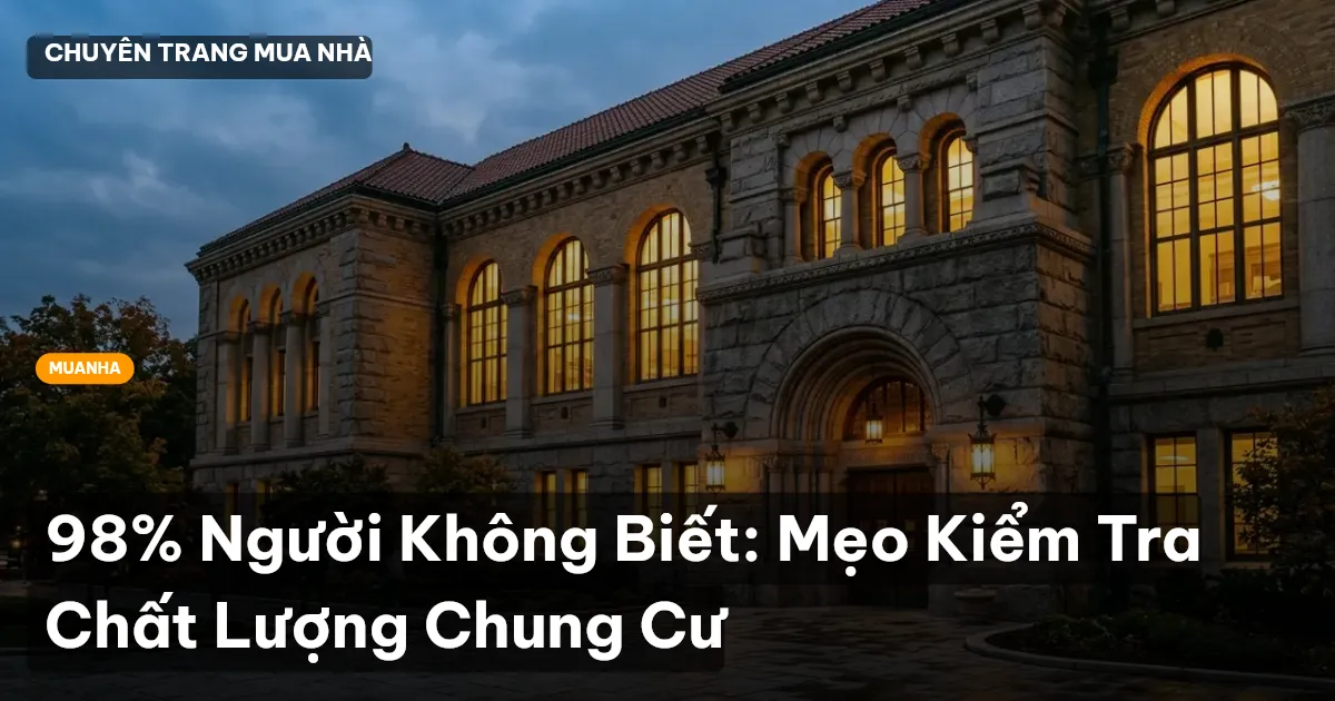 kiểm tra chất lượng chung cư