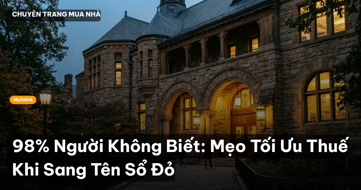 thuế sang tên sổ đỏ