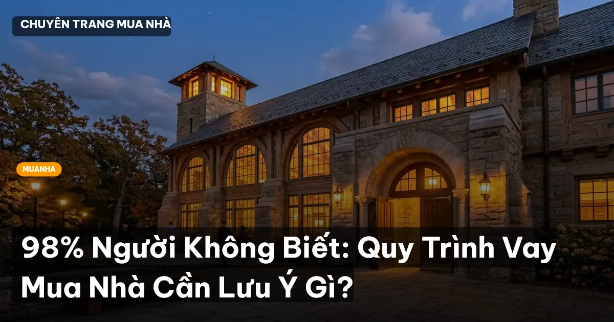 98% Người Không Biết: Quy Trình Vay Mua Nhà Cần Lưu Ý Gì?
