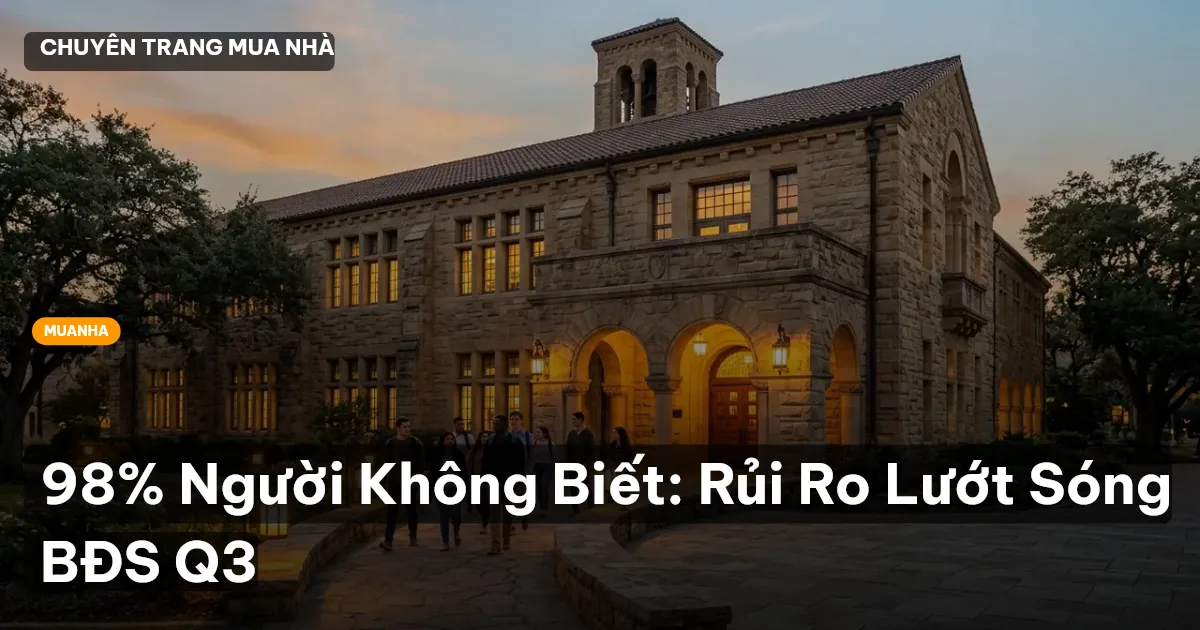 98% Người Không Biết: Rủi Ro Lướt Sóng BĐS Q3