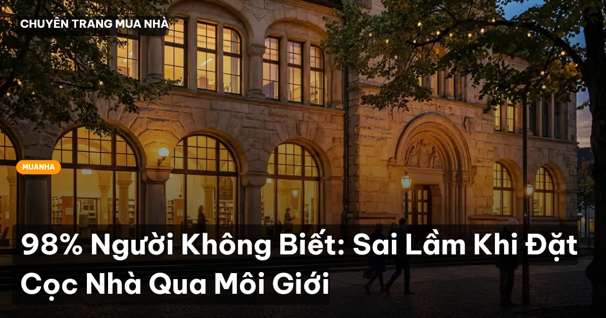 98% Người Không Biết: Sai Lầm Khi Đặt Cọc Nhà Qua Môi Giới