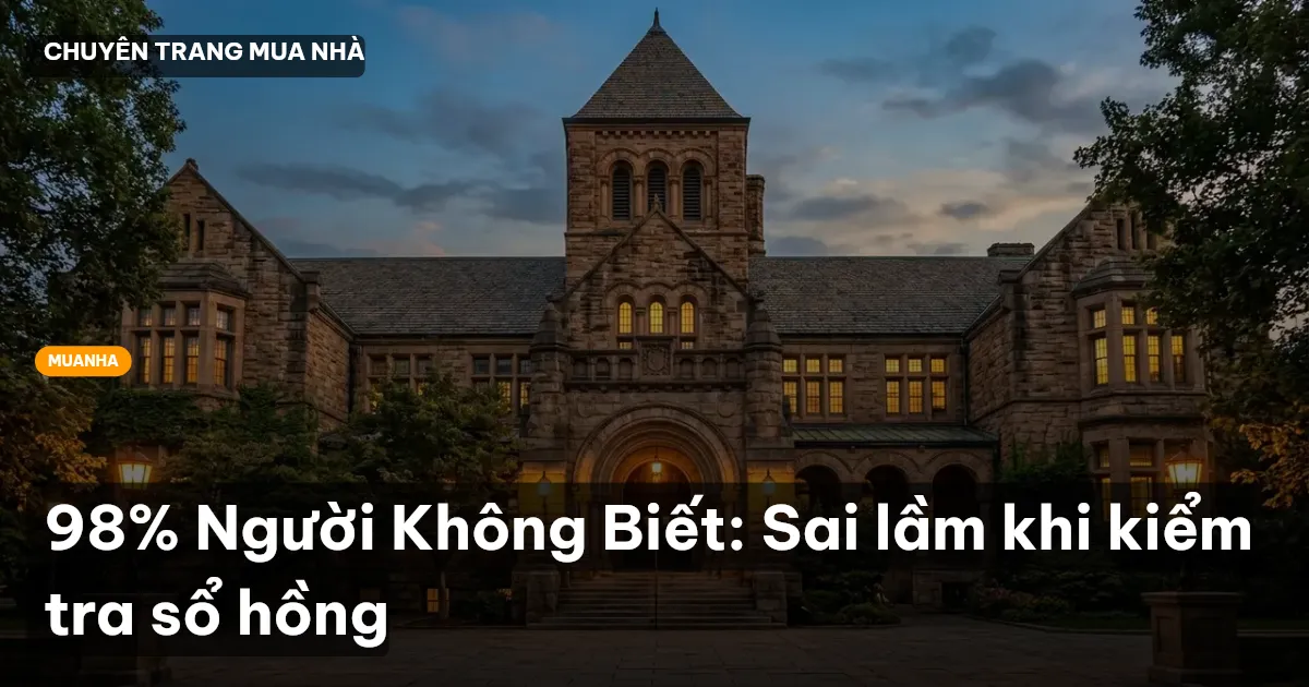 98% Người Không Biết: Sai lầm khi kiểm tra sổ hồng
