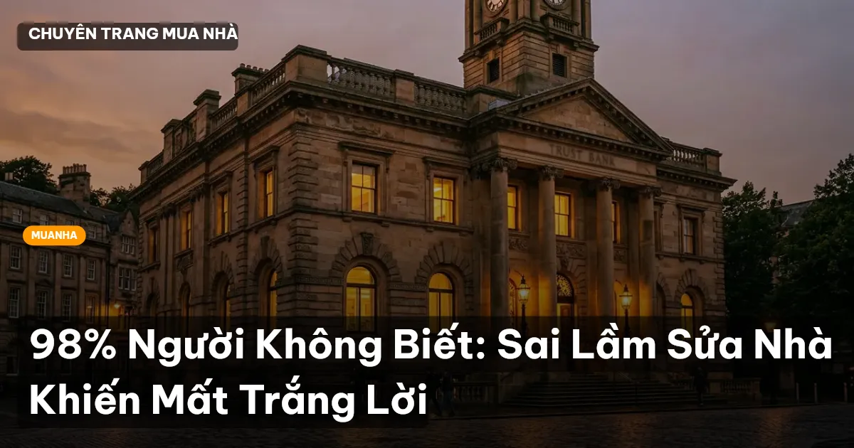 98% Người Không Biết: Sai Lầm Sửa Nhà Khiến Mất Trắng Lời