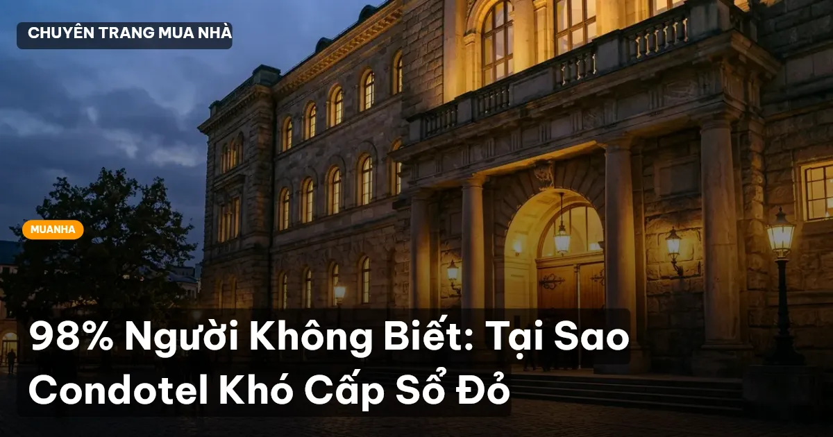 98% Người Không Biết: Tại Sao Condotel Khó Cấp Sổ Đỏ