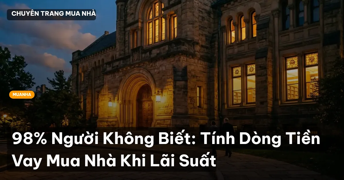 98% Người Không Biết: Tính Dòng Tiền Vay Mua Nhà Khi Lãi Suất