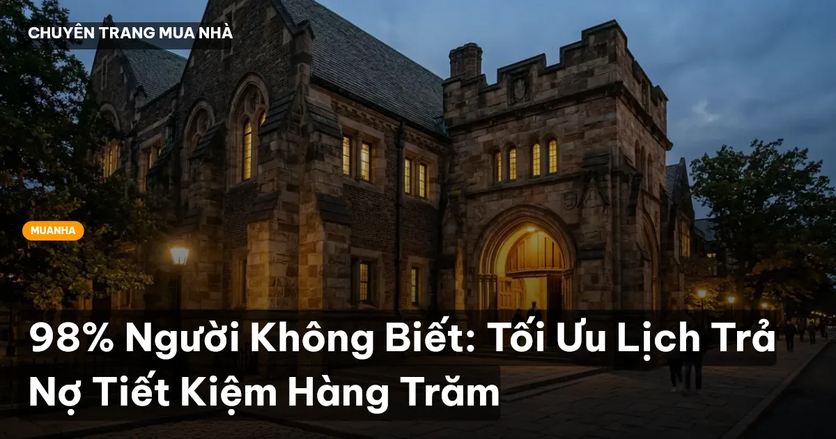 98% Người Không Biết: Tối Ưu Lịch Trả Nợ Tiết Kiệm Hàng Trăm