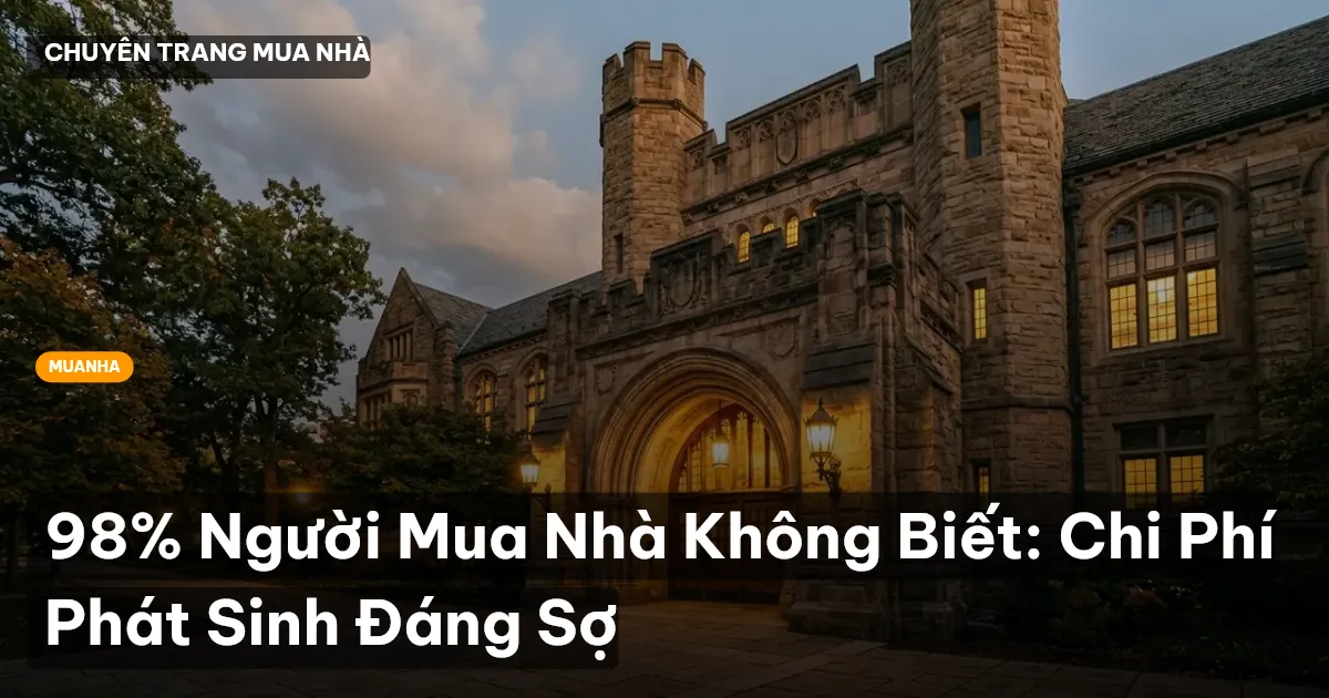 98% Người Mua Nhà Không Biết: Chi Phí Phát Sinh Đáng Sợ