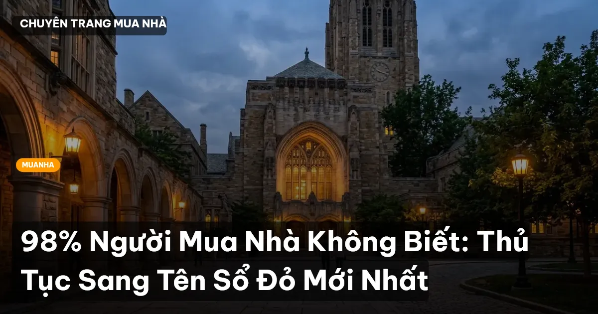 thủ tục sang tên sổ đỏ