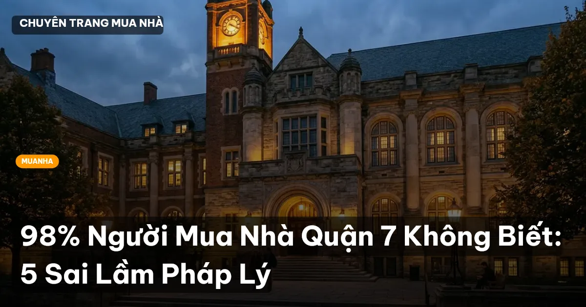 98% Người Mua Nhà Quận 7 Không Biết: 5 Sai Lầm Pháp Lý