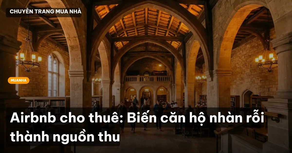 Airbnb cho thuê: Biến căn hộ nhàn rỗi thành nguồn thu